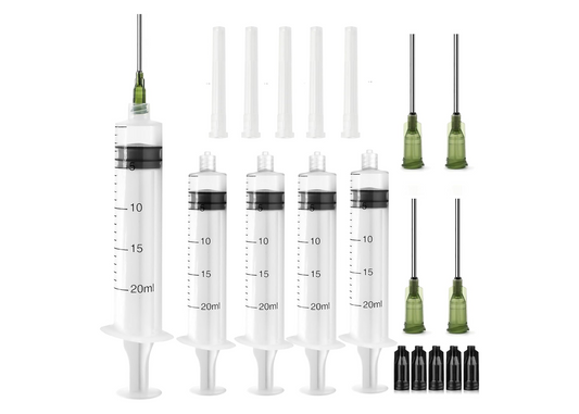 PEAKTOP 20 ml Plastic Syringe with Needle and Caps
