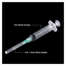 5ml Lab Syringe with Needle 21 Gauge 1.5inch Supplies Halley Medical Supplies Ltd.
