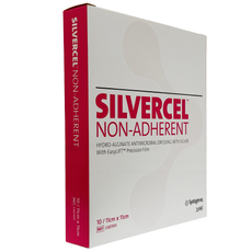 Silvercel Non-Adherent Antimicrobial hydro-alginate dressing aids in sustaining a moist wound environment 11cm x 11xm (Pack of 10)