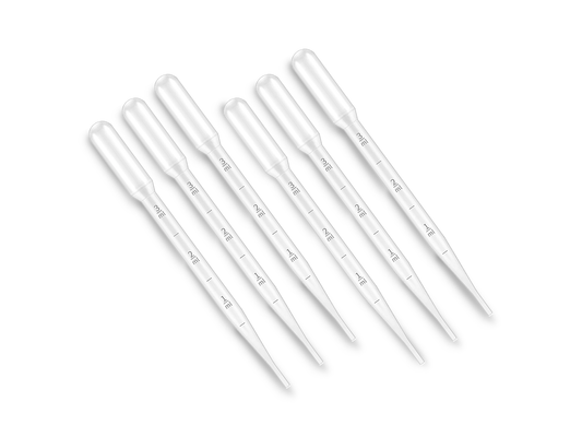 Disposable Plastic Pasteur Pipettes - 3ML (Pack of 100) for Essential Oils, Science Lab & DIY Crafts
