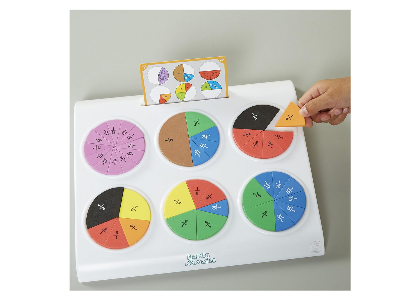 Educational Insights Learning Resources Fraction Pie Puzzles, Multicolored ,33 x 29 cm