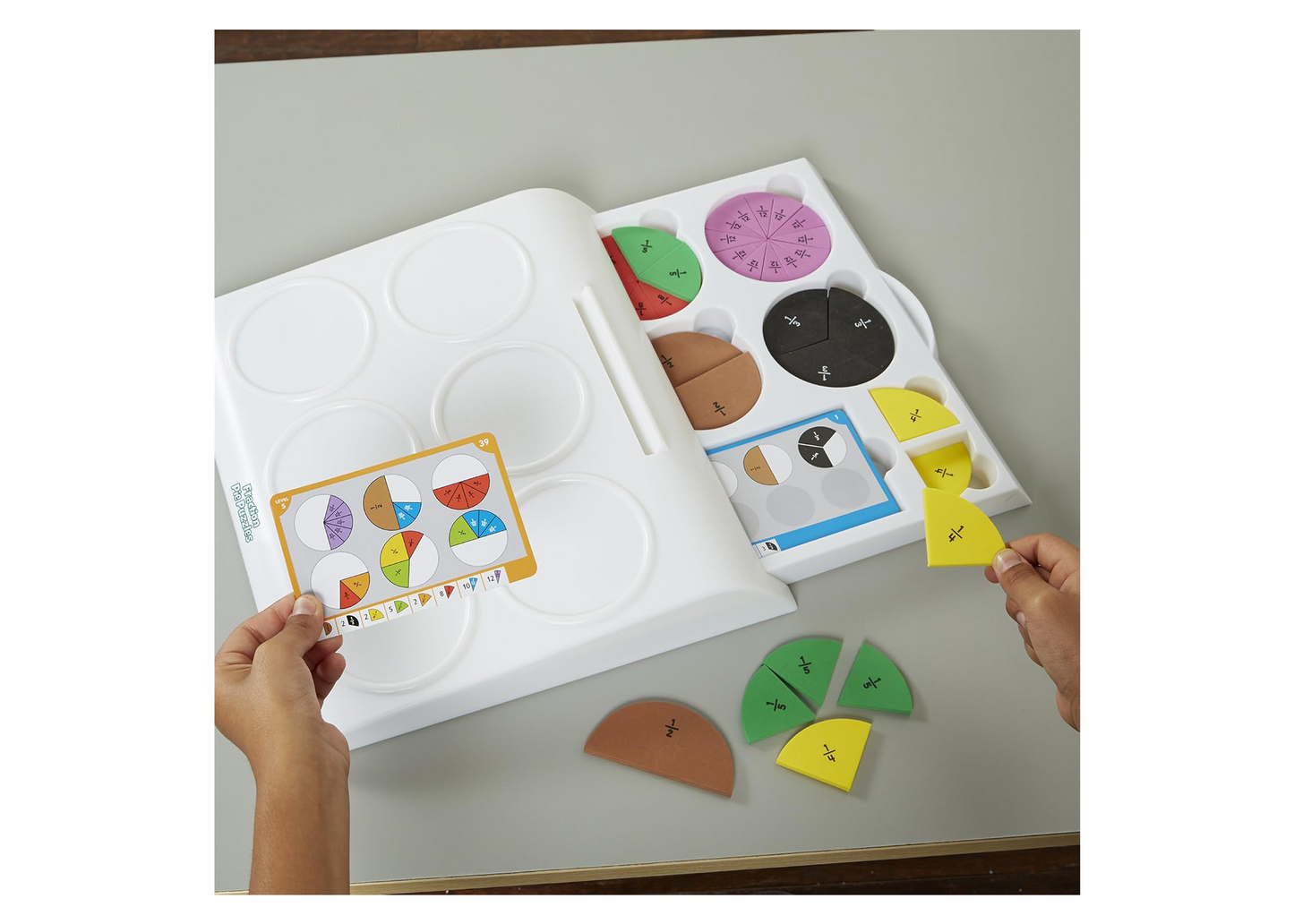 Educational Insights Learning Resources Fraction Pie Puzzles, Multicolored ,33 x 29 cm
