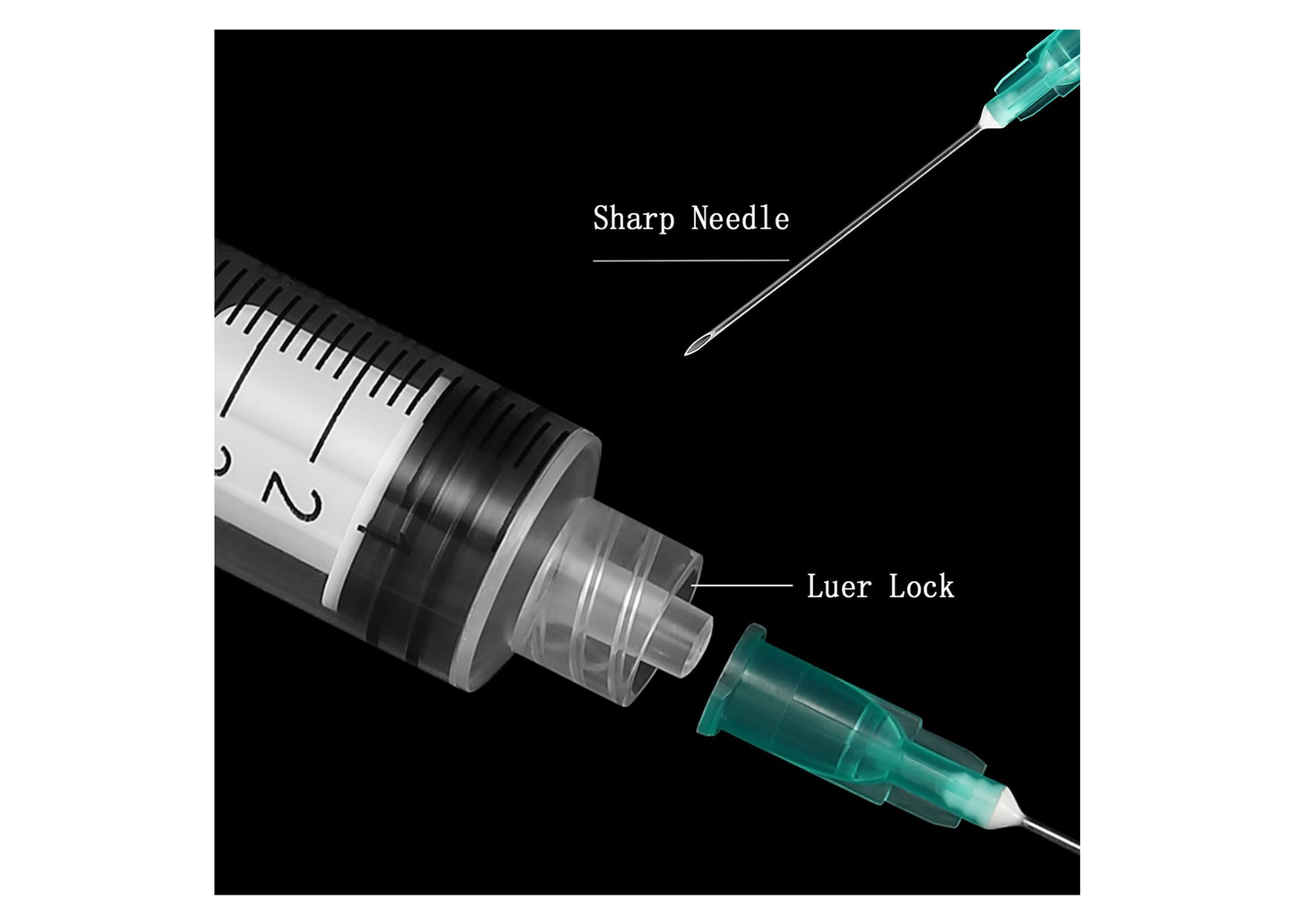 5ml Lab Syringe with Needle 21 Gauge 1.5inch Supplies