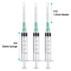 5ml Lab Syringe with Needle 21 Gauge 1.5inch Supplies Halley Medical Supplies Ltd.