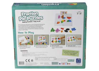 Educational Insights Learning Resources Fraction Pie Puzzles, Multicolored ,33 x 29 cm